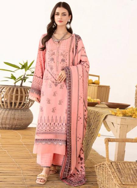 Alzohib1 Pure Lawn Cotton Pakistani Suit 6 Pieces Catalog